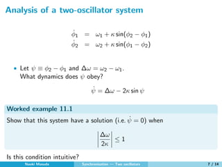 Two coupled phase oscillators | PDF