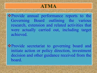 Extension Programmes of Ministry of Agriculture | PPTX