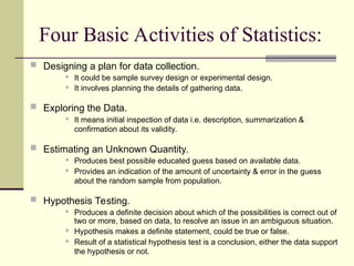 Summary and basics of Statistics with examples | PPT