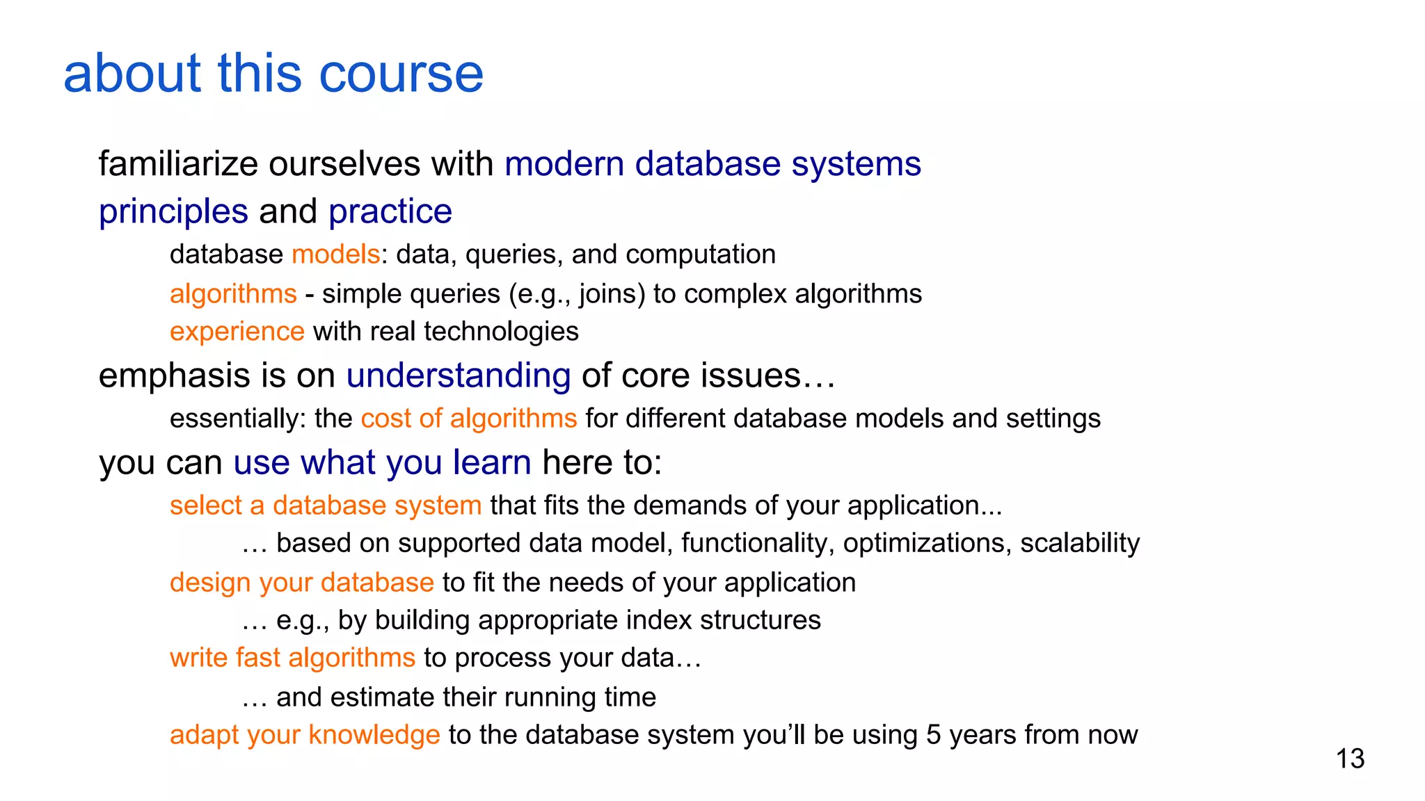 Modern Database Systems - Lecture 00 | PPT