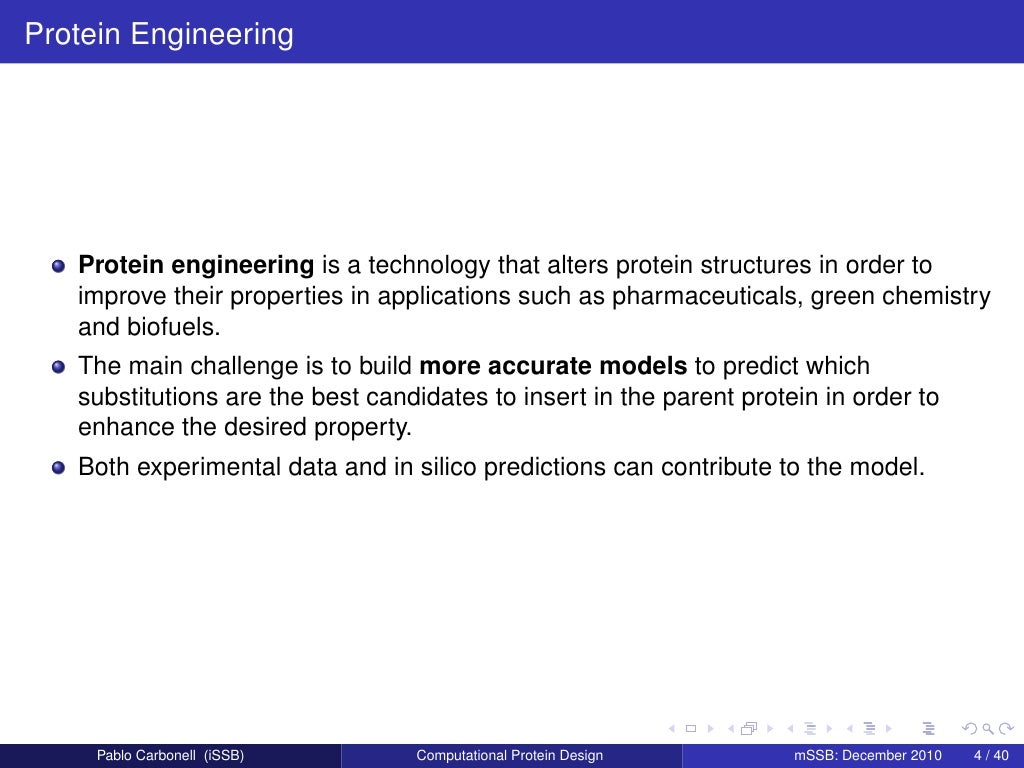 Computational Protein Design. 1. Challenges in Protein Engineering