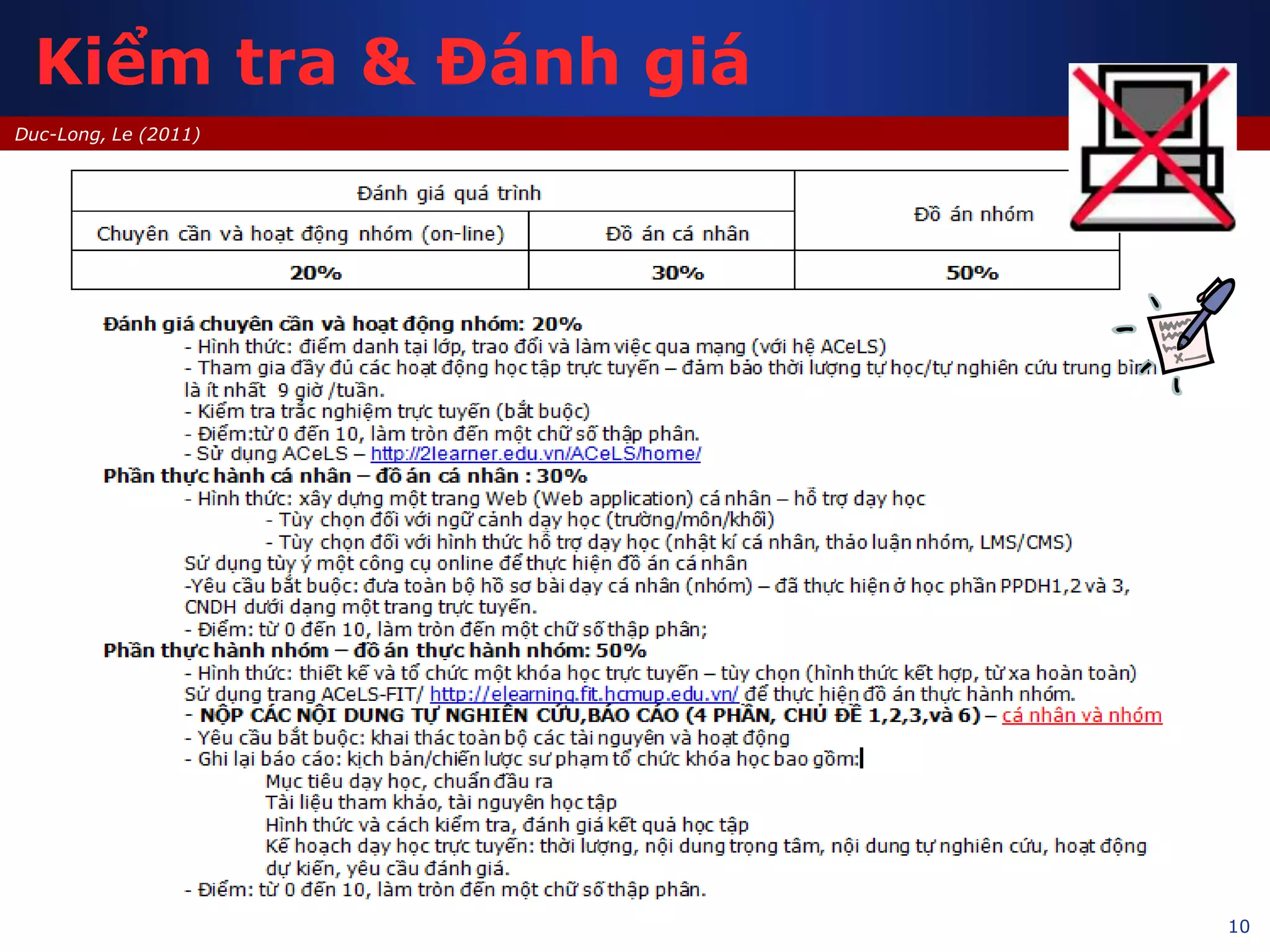 10
Duc-Long, Le (2011)
Kiểm tra & Đánh giá
 