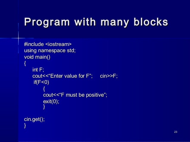 Basic structure of C++ program