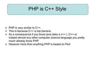 PHP LICTURES .......... | PPT