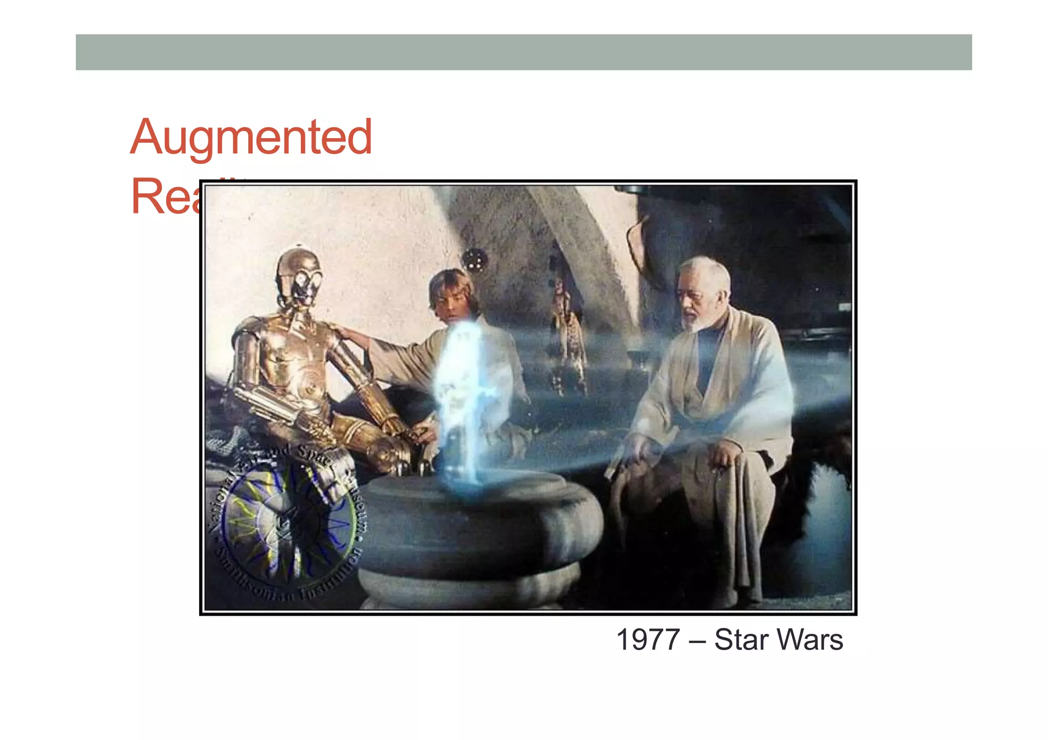 Augmented
Reality
1977 – Star Wars
 
