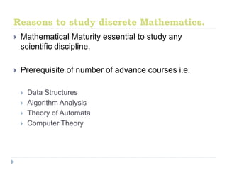 discrete structures and their introduction | PPTX | Educational ...