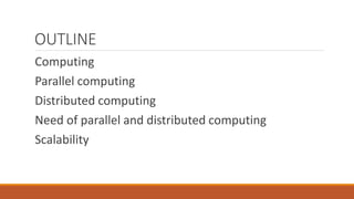 Parallel and Distributed Computing chapter 1 | PDF