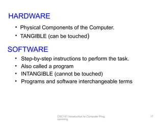 Comprehensive Introduction to Computer Programming and Fundamentals | PPTX