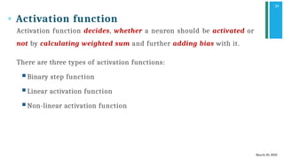 Comprehensive Guide to Artificial Neural Networks and Activation ...