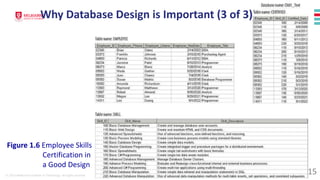 © 2023 Melbourne Institute of Technology. All rights reserved Compiled By: Dr Md Waliur Rahman Miah
Figure 1.6 Employee Skills
Certification in
a Good Design
15
Why Database Design is Important (3 of 3)
 