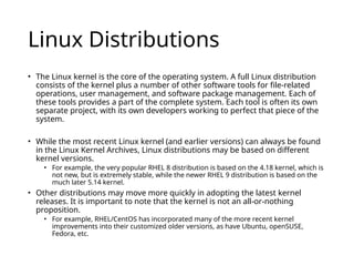 Linux Centos Kernel Stable Version Lecture 01 - Intro to Linux.pptx Linux introductory slides | PPTX