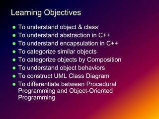 Lecture01 object oriented-programming | PPT