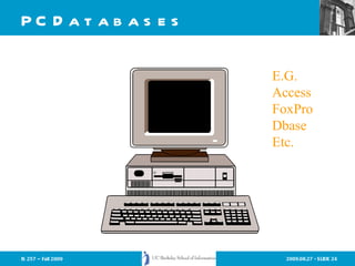 PC Databases E.G. Access FoxPro Dbase Etc. 