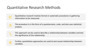 Quantitative Research Methods | PPTX