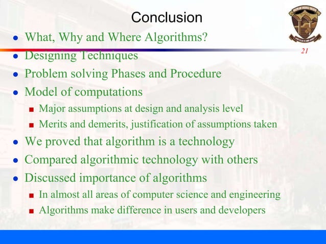 Lecture01 algorithm analysis | PPT | Programming Languages | Computing