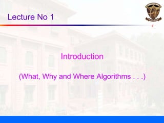 Lecture01 algorithm analysis | PPT