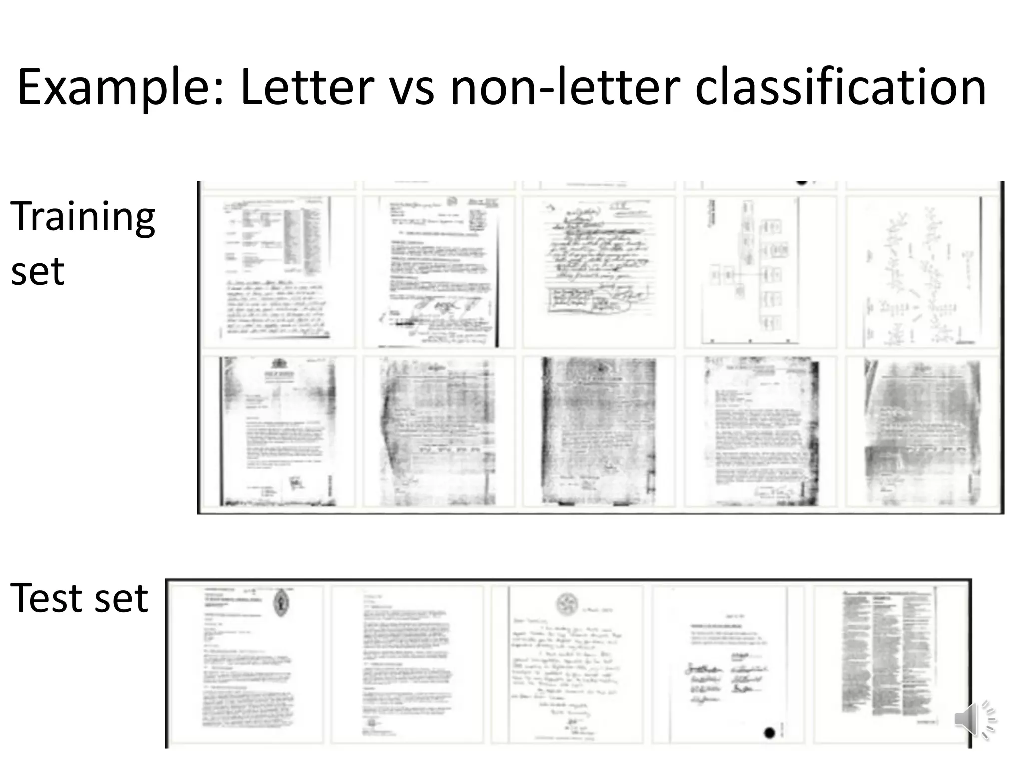 Example: Letter vs non-letter classification Training set Test set Lecture 1: What is Machine Learning? 25 