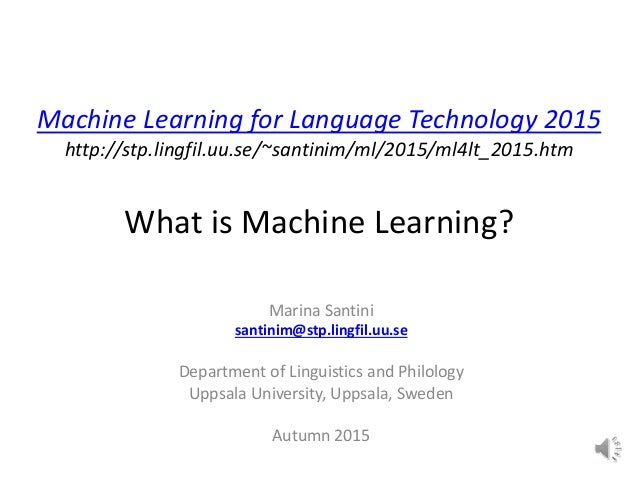 Lecture 1 What Is Machine Learning