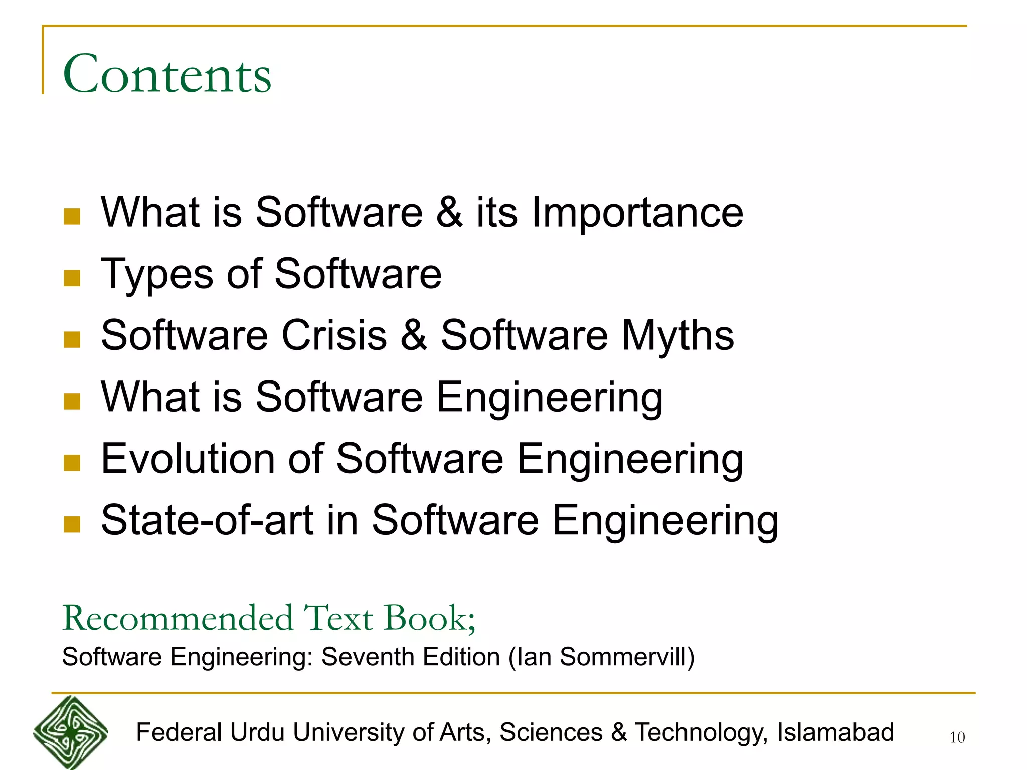 Introduction to Software Engineering | PPT | Computer Software and ...
