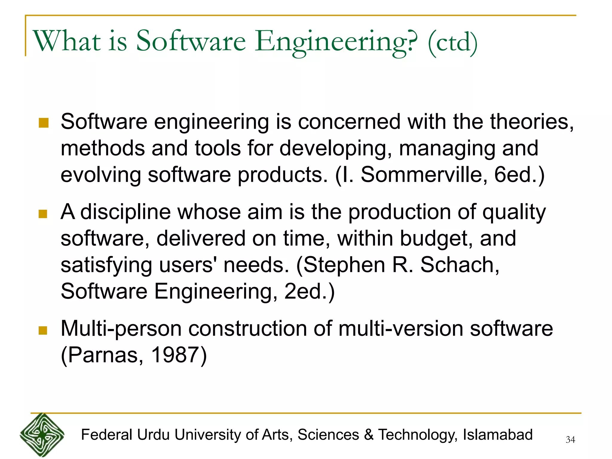 Introduction to Software Engineering | PPT | Computer Software and ...