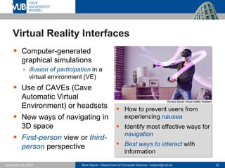 Computer Graphics Virtual Reality Interfaces Pdf Introduction - Lecture 1 - Human-Computer Interaction (1023841ANR) | PDF