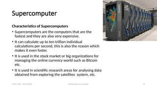 Introduction For Supercomputer Lecture_01 Introduction to Computers.pptx