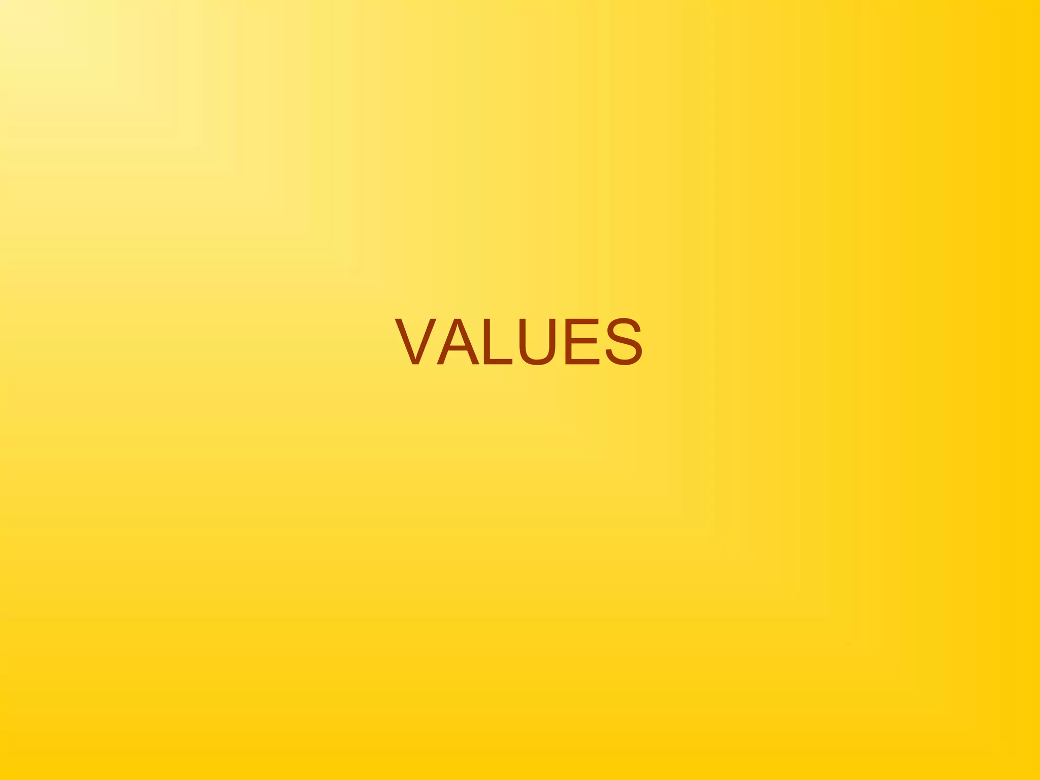 VALUES
 