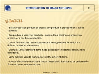 Lecture 01 introduction to manufacturing | PPT