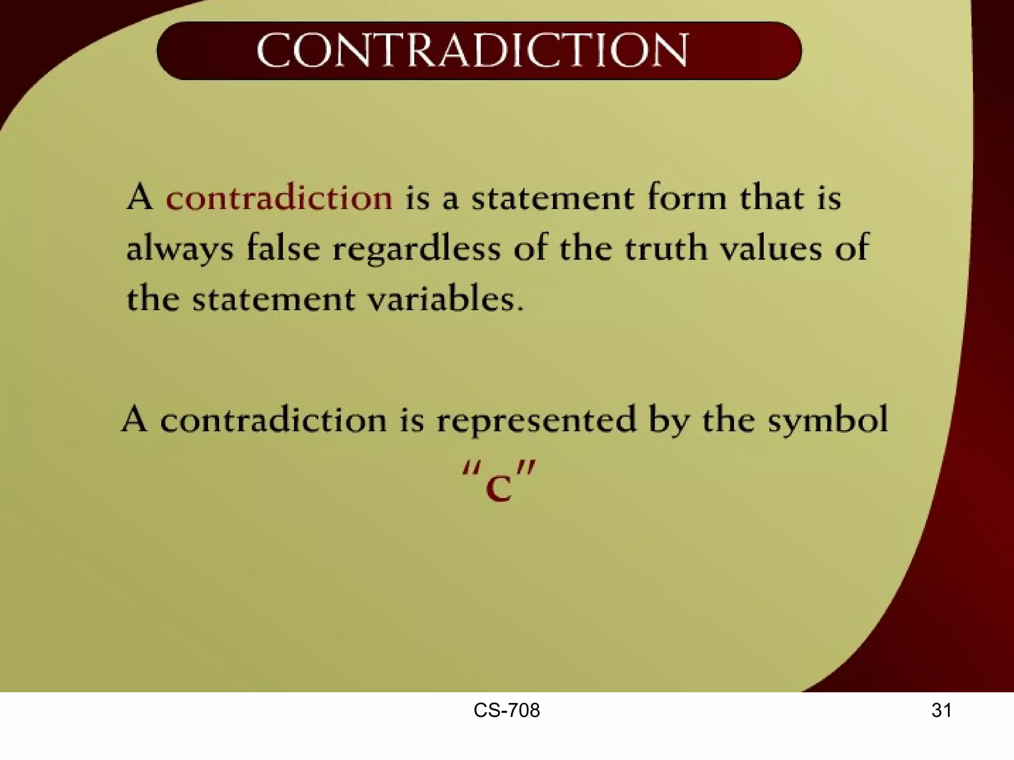 Contradiction – 2 - 22 