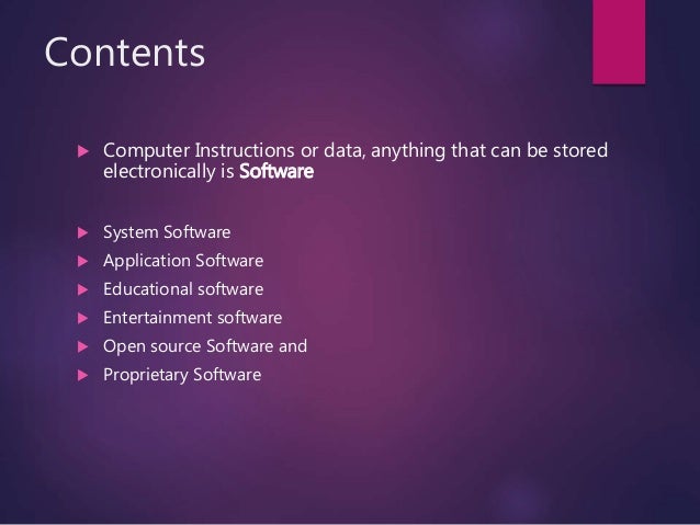 Software components