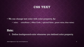 Advance Web Designing - Lecture 02 / 30 | PDF