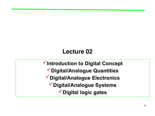 Comprehensive Introduction to Digital and Analog Electronics Concepts ...