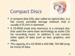 Compact Disk Computer Lecture02 Introduction to the computer system | PPT