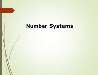 Number Systems
 