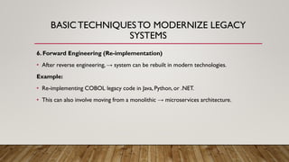 overview of reverse engineering java legacy code and... Lecture 02- Strategies to modernize legacy systems.pdf
