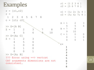 MATLAB - Arrays and Matrices | PPT