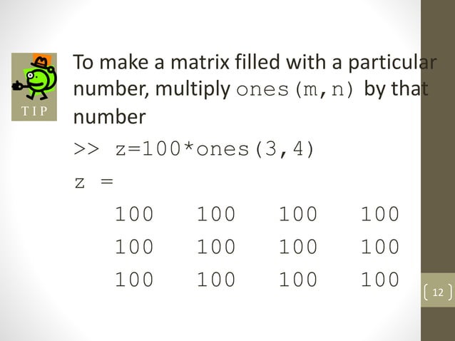 MATLAB - Arrays and Matrices | PPT