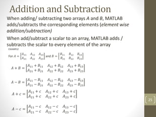 MATLAB - Arrays and Matrices | PPT