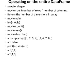 Array Movie Lecture 02 DC.ppt lecture for data science | PPT