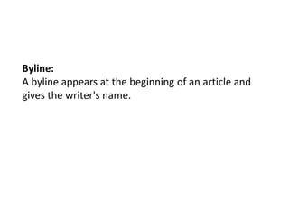 Byeline Lecture # 02 (editable newspaper) | PPTX
