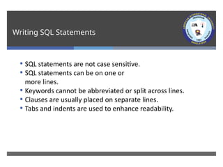 Comprehensive Guide to Writing Basic SQL Statements for Database ...
