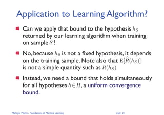 Lecture 02( Learning guarantees for finite hypothesis sets) | PDF