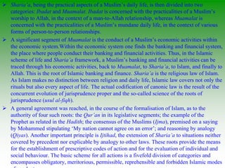 Numerous schools of jurisprudence (Madhabs) emerged in the course of Islamic history. Four
coexist today within Sunni Isla...