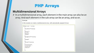 PHP Basic & Arrays | PPT
