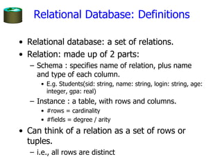 Database managment System Relational Algebra | PPT