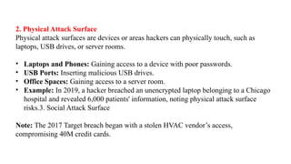 Attack surfaces and attack tress[inform] | PPTX