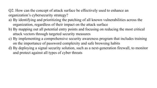Attack surfaces and attack tress[inform] | PPTX
