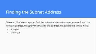 Computer Networks IP address and Masking | PPTX