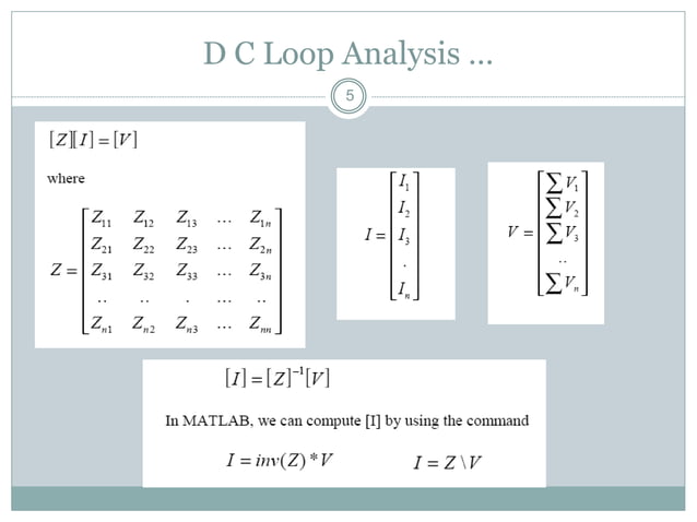 MATLAB - Aplication of Arrays and Matrices in Electrical Systems | PPT