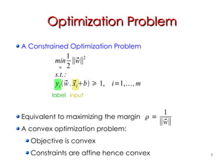 lecture on support vector machine in the field of ML | PDF